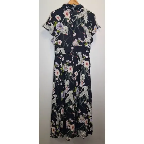 wedding dresses light blue and white Zara Floral Print Plisse Tier Dress – Gina Bacconi